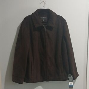 Perry Ellis Dark Brown Lightweight Jacket NEW WITH TAGS SZ XL